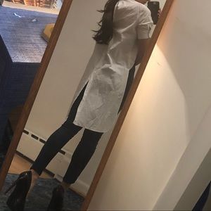 Zara HighLow White Shirt buttondown back Size S 👕